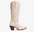 Sylvia Prairie Leather Boots in Ivory