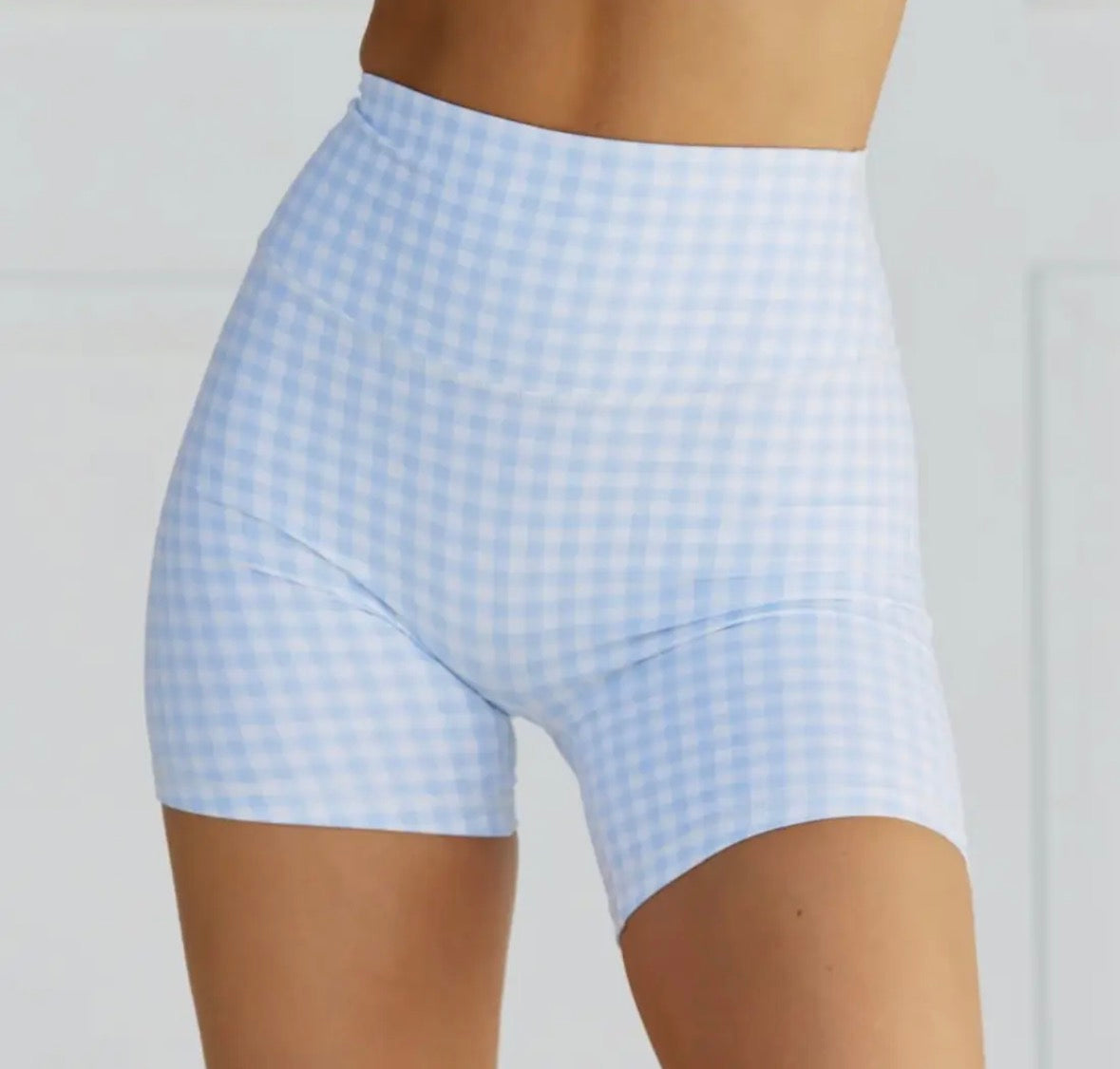 Women’s Plaid Athletic Biker Shorts