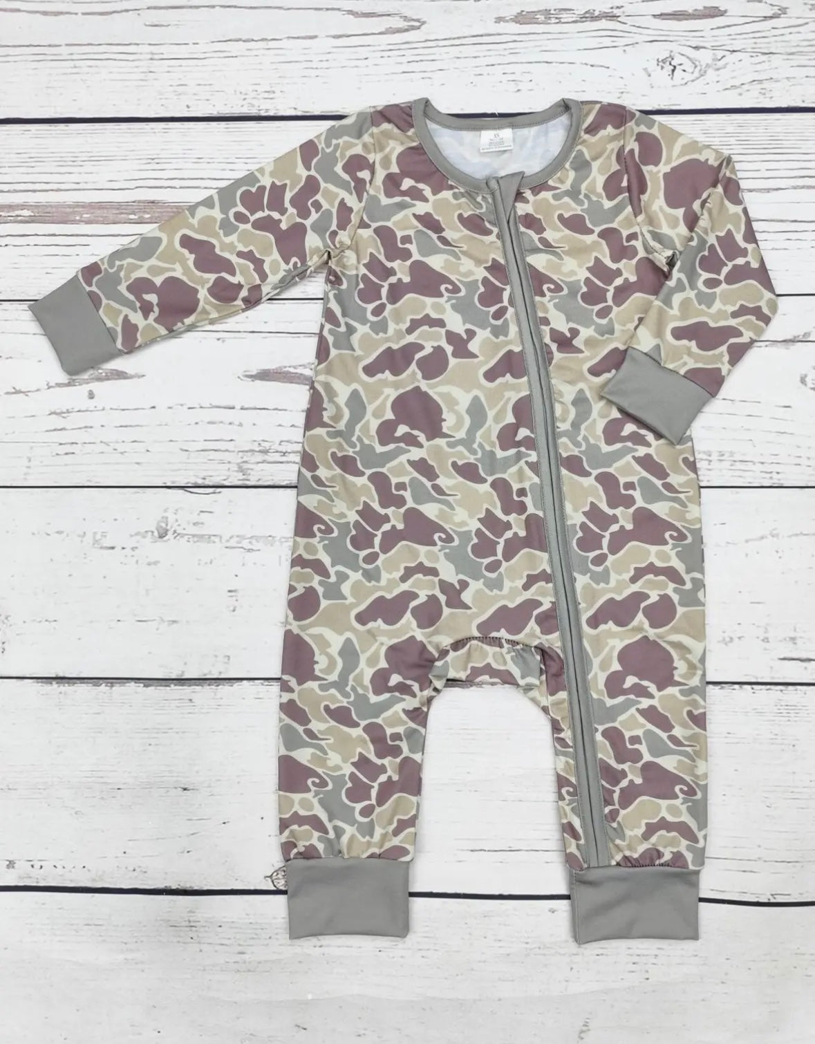 Baby Camouflage Print Zip Up