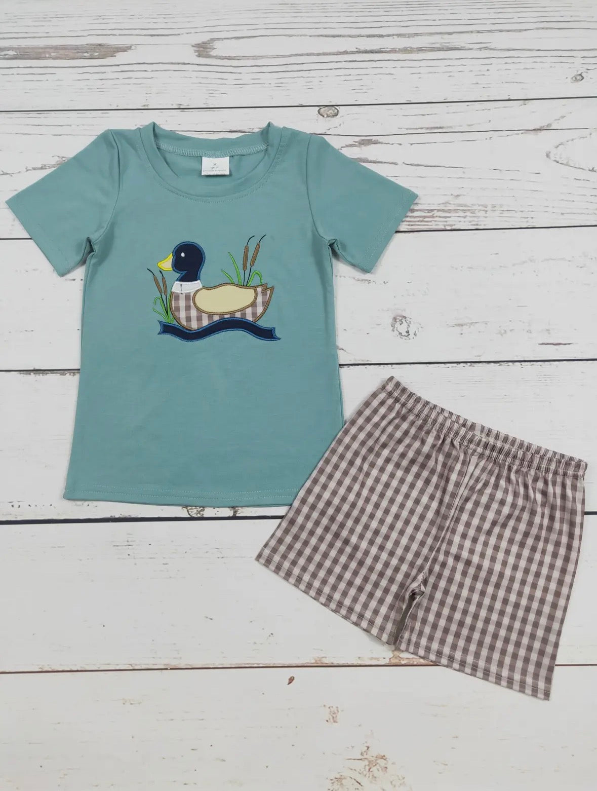 Boys Checkered Duck Set