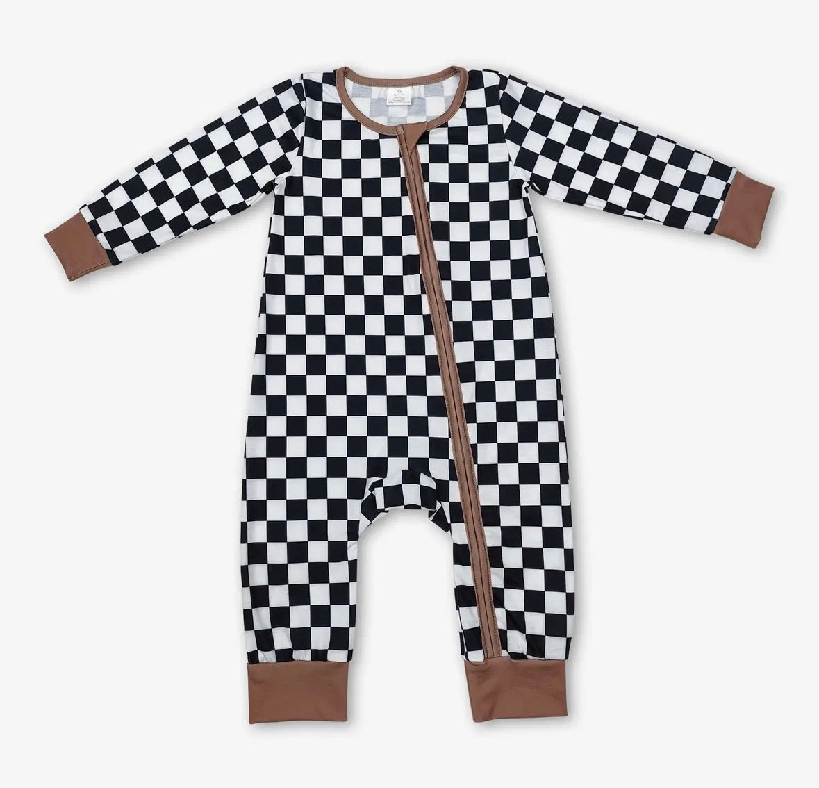 Plaid Baby Bamboo Zip Up