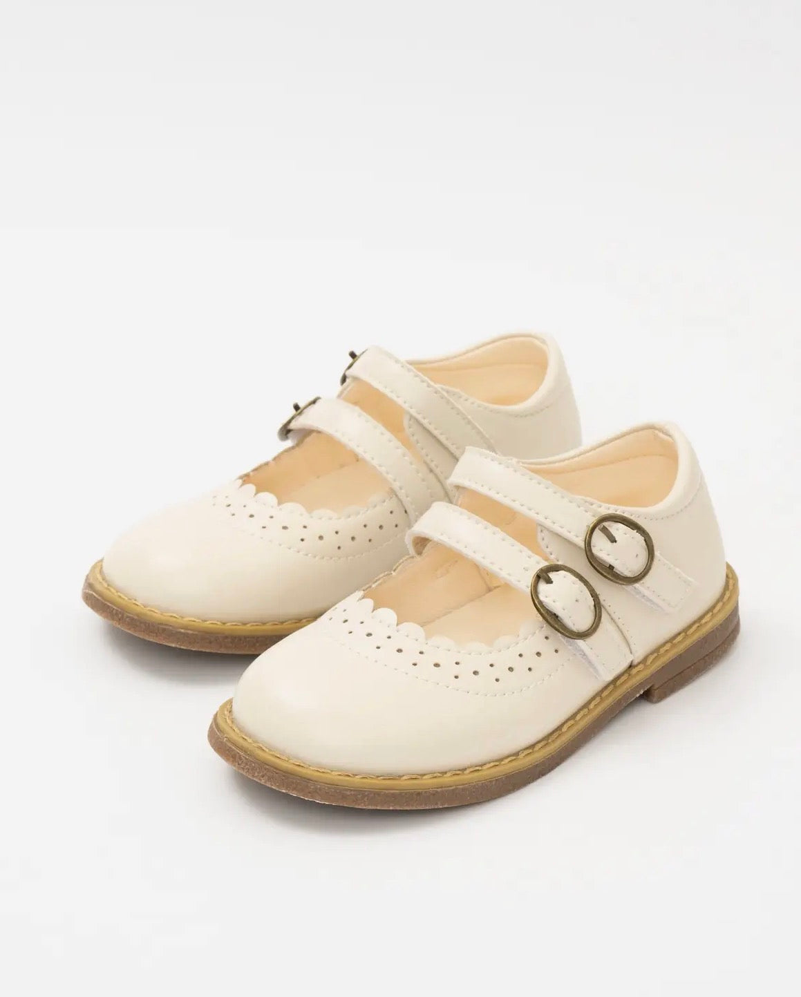 Double Buckle Mary Jane Hard Sole Shoes