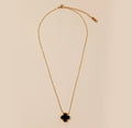 Floral Charm Necklace Stainless Still Necklace