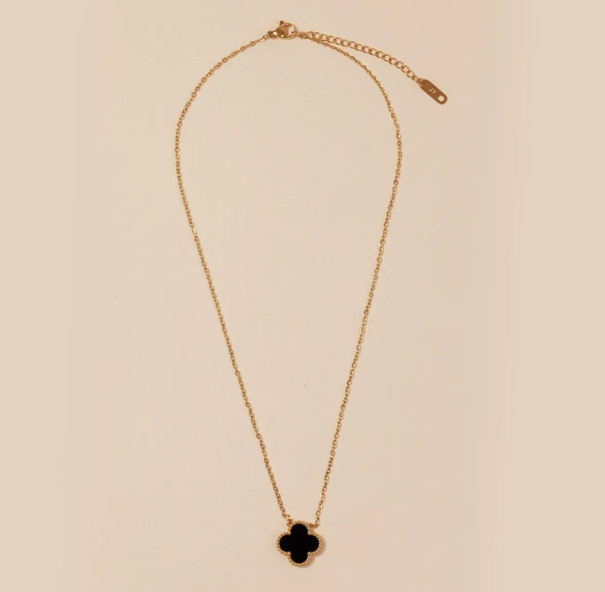 Floral Charm Necklace Stainless Still Necklace