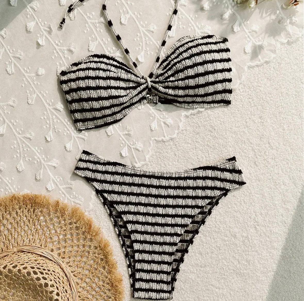 Stripped Bikini Set