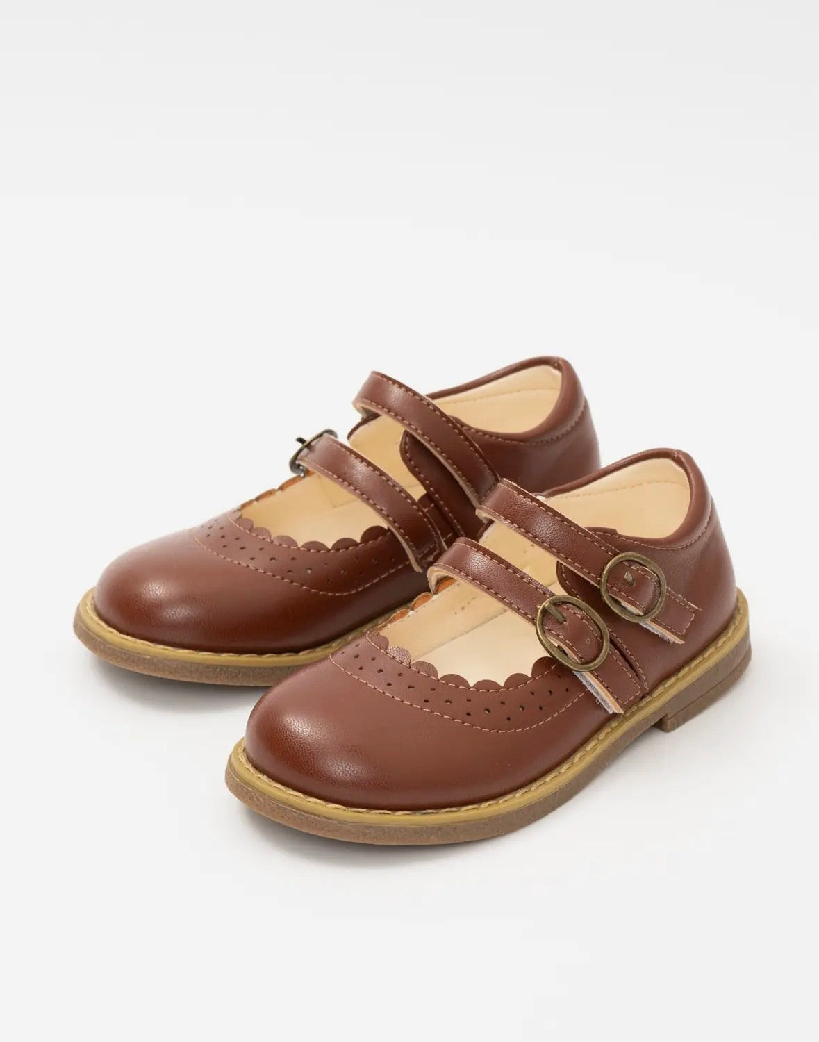 Double Buckle Mary Jane Hard Sole Shoes