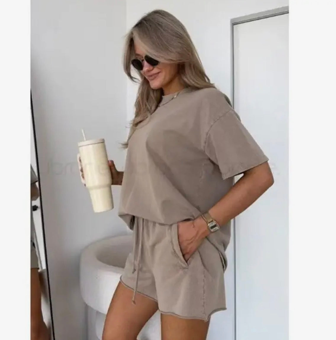 Solid Colored Casual Set