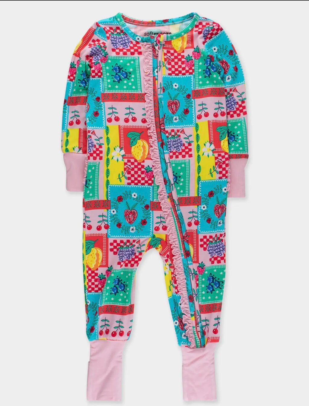 Baby Girl Bamboo Picnic Party Ruffle Sleeper
