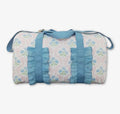 Light blue Ruffle Band Floral Bow Duffle bag