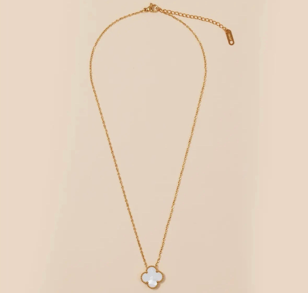 Floral Charm Necklace Stainless Still Necklace