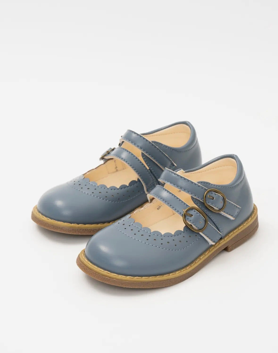 Double Buckle Mary Jane Hard Sole Shoes