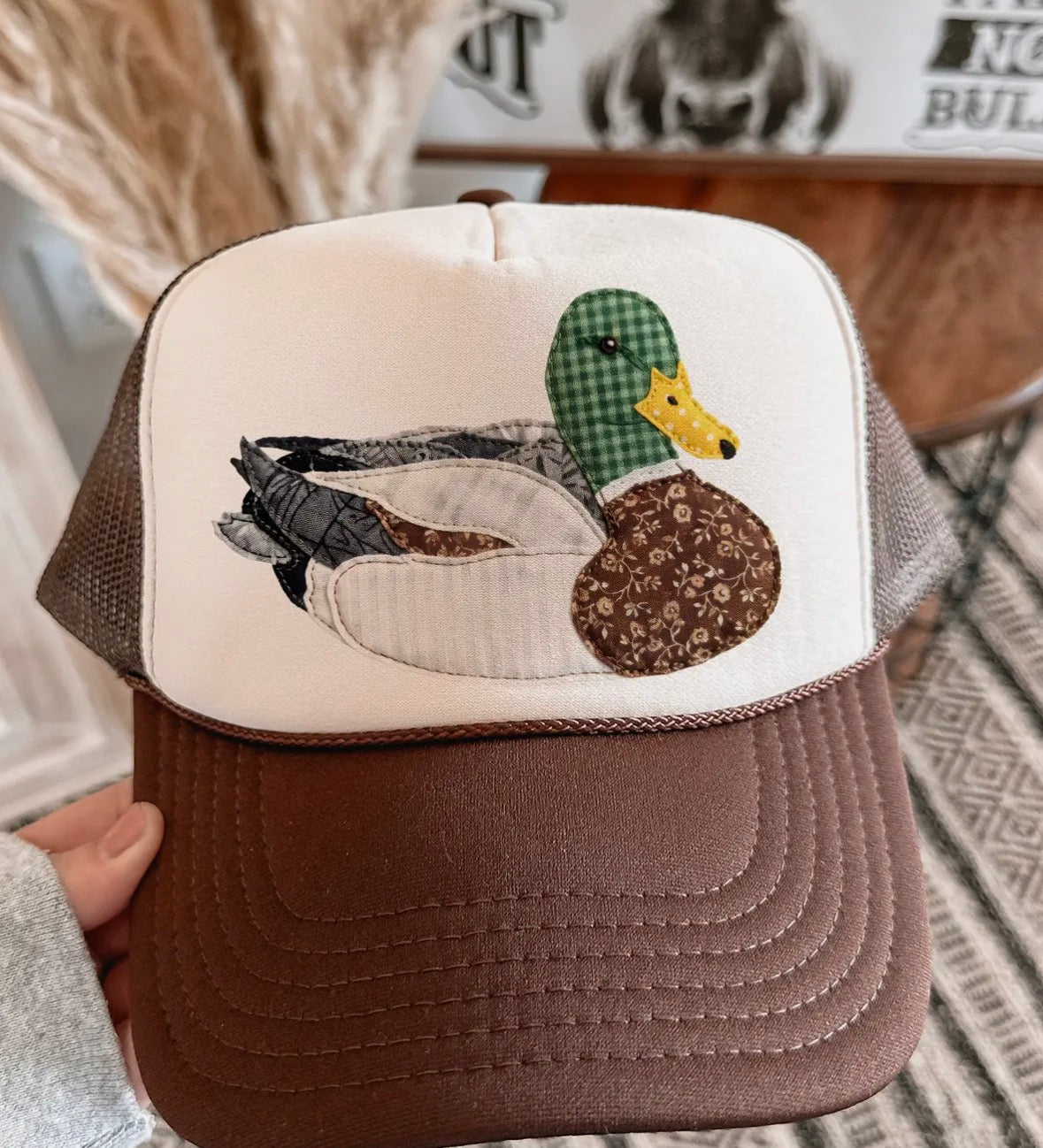 Granny’s Faux Patchwork Mallard Trucker Hat