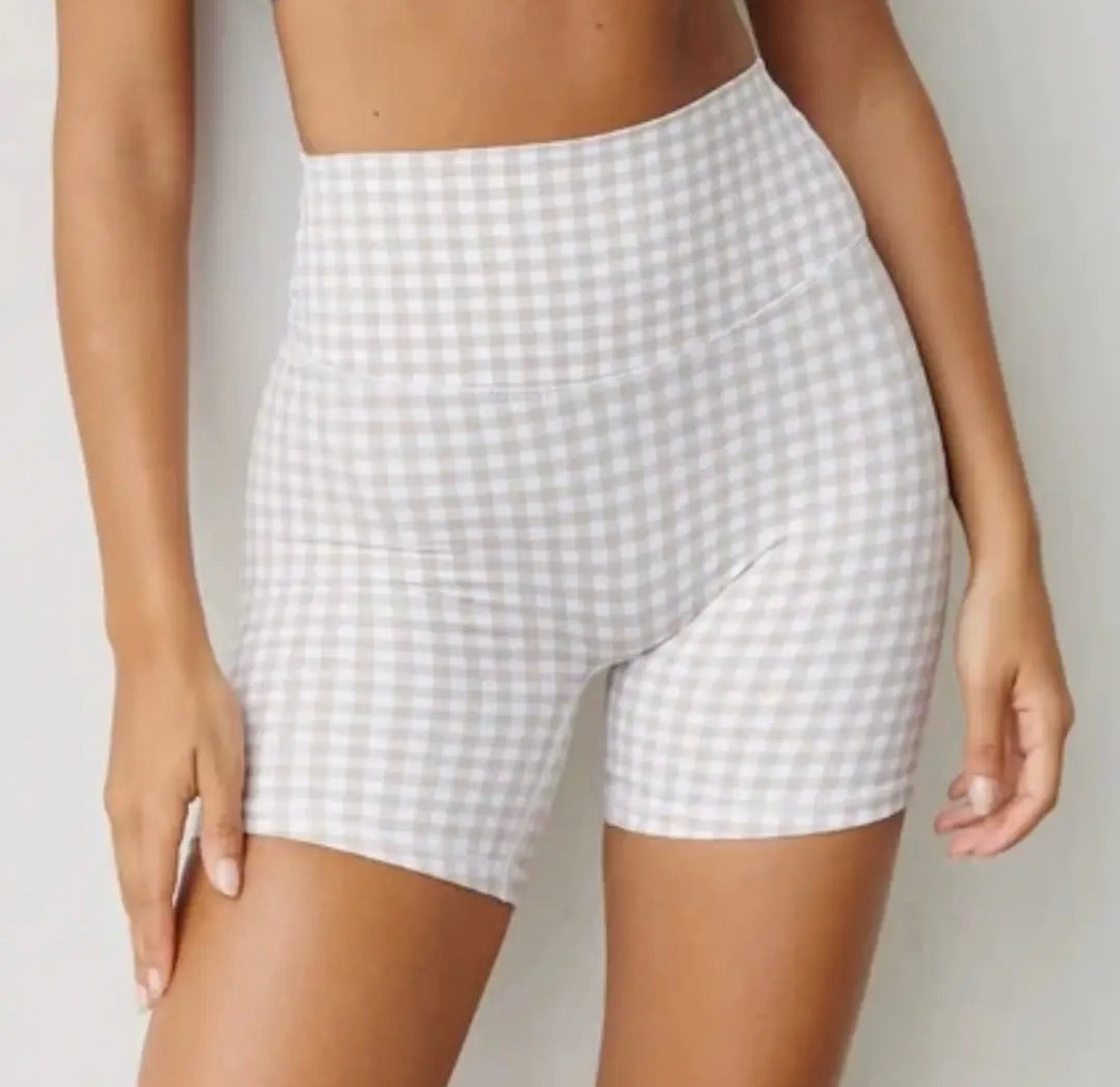 Women’s Plaid Athletic Biker Shorts