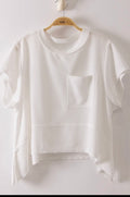 Flared Hem Waffle Knit Top