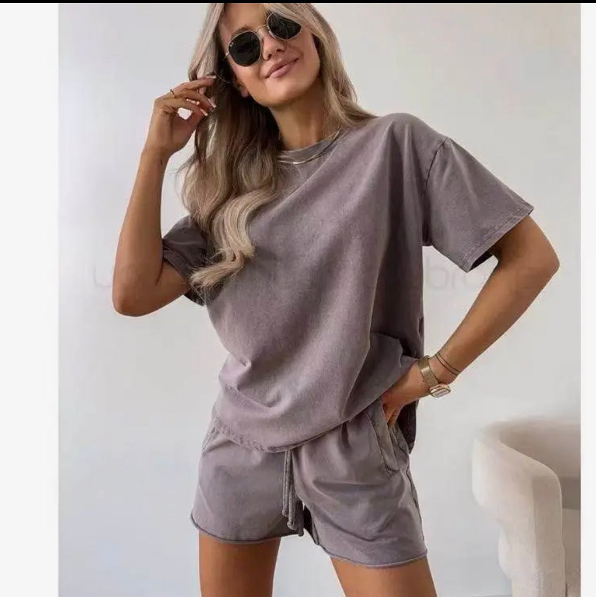Solid Colored Casual Set
