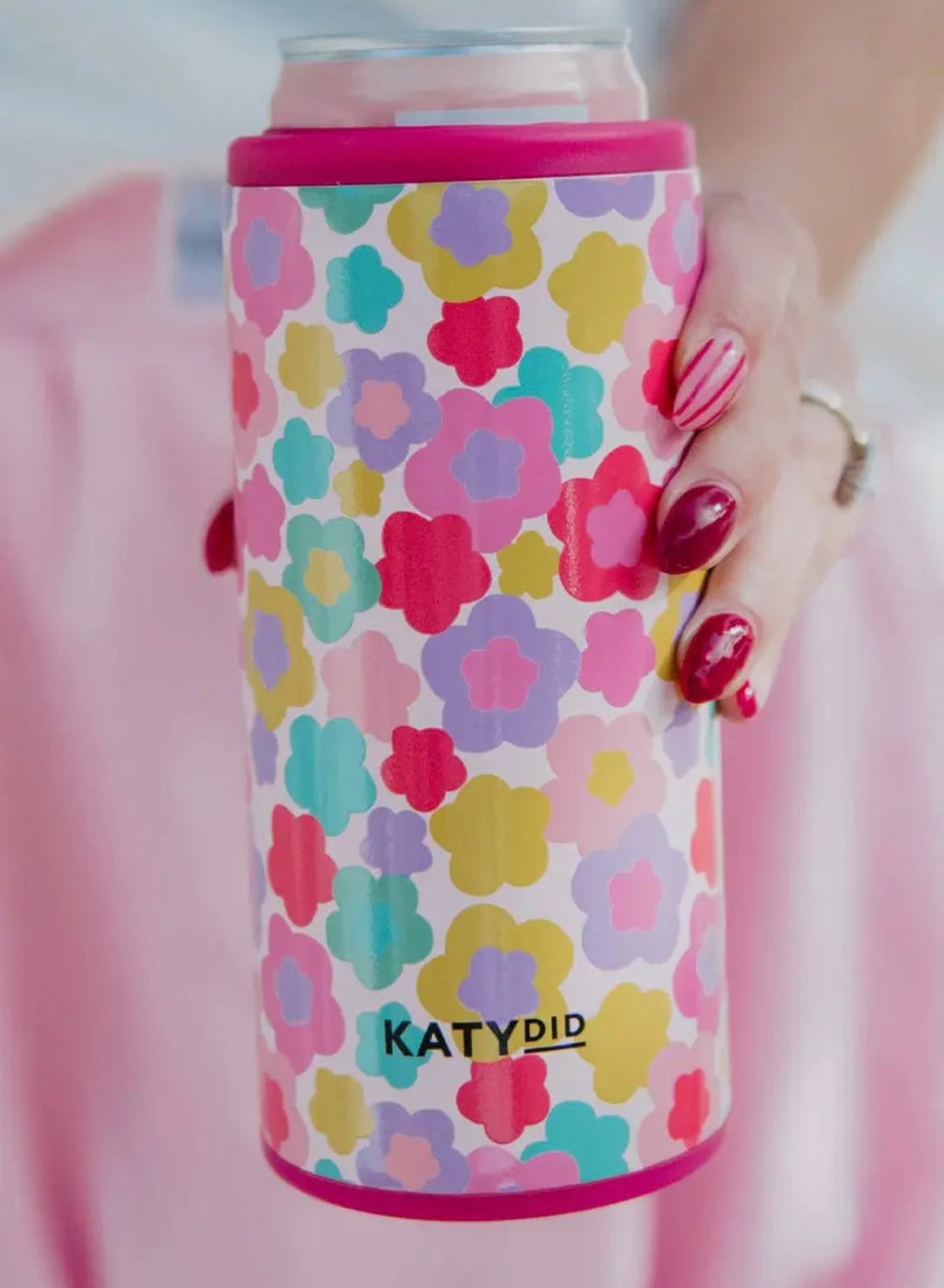 Groovy Flowers Tall Can Cooler