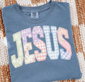 Faux Patchwork Jesus Shirt