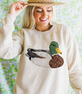 Granny’s Faux Patchwork Mallard Duck-Sweatshirt or T-shirt
