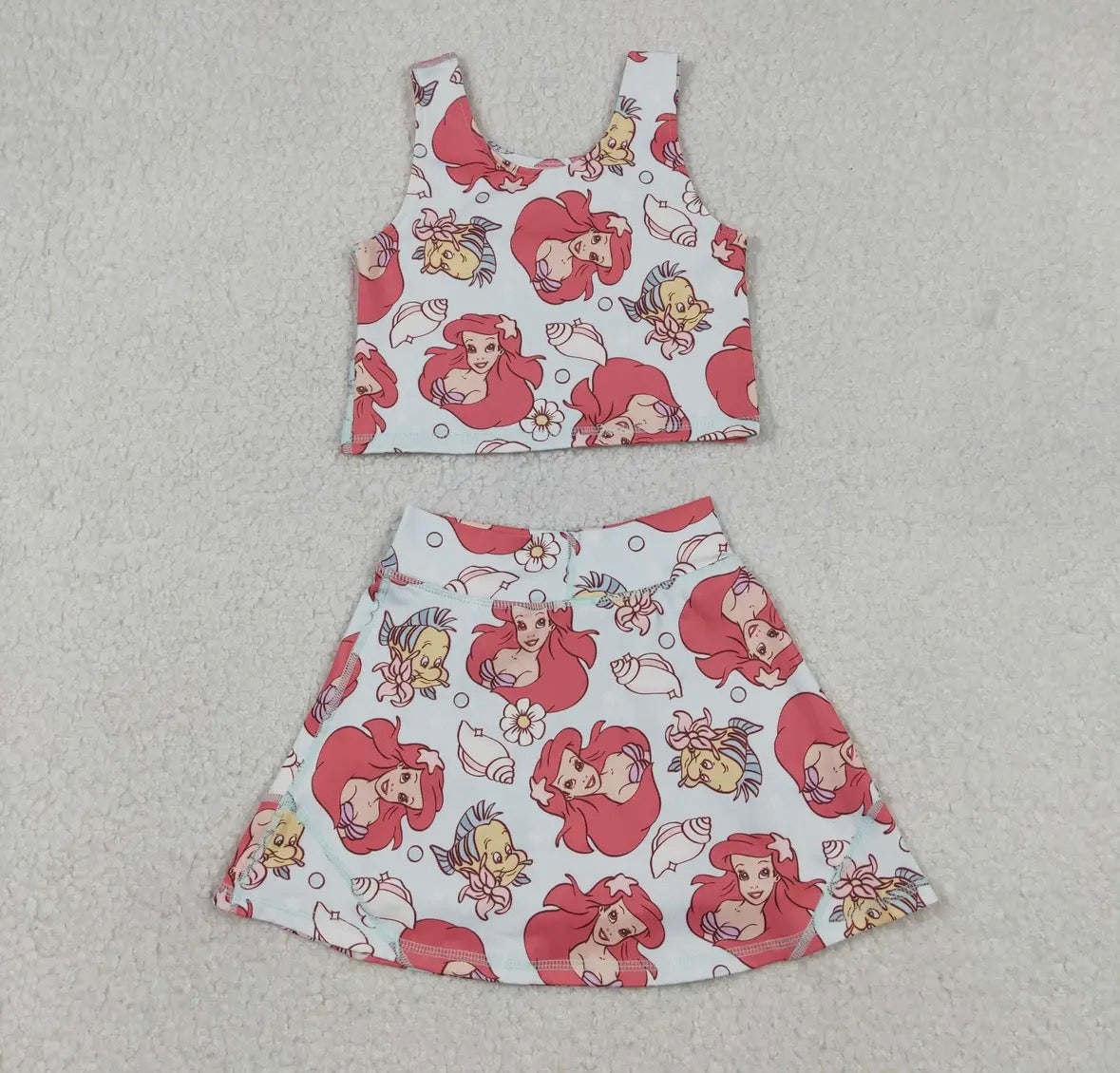 Little Mermaid Top and Skort set
