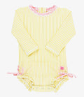 Baby Girl Banana Long Sleeve Ruffle Butt Bathing Suit