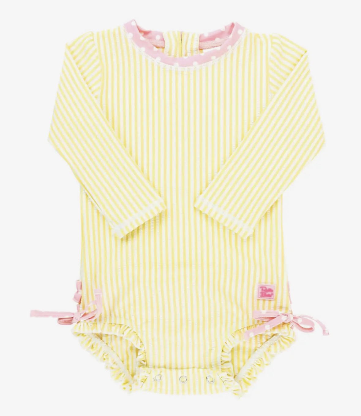 Baby Girl Banana Long Sleeve Ruffle Butt Bathing Suit